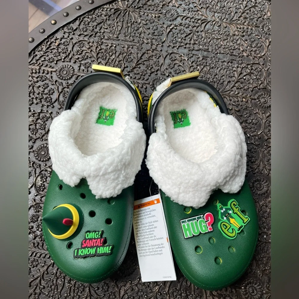CROCS KIDS CLASSIC ELF CLOGS IN LEMON GREEN J 3 - Picture 6 of 11